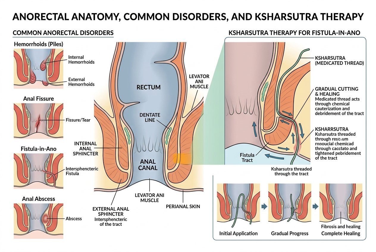 Anorectal Health & Kshar Sutra Infographic